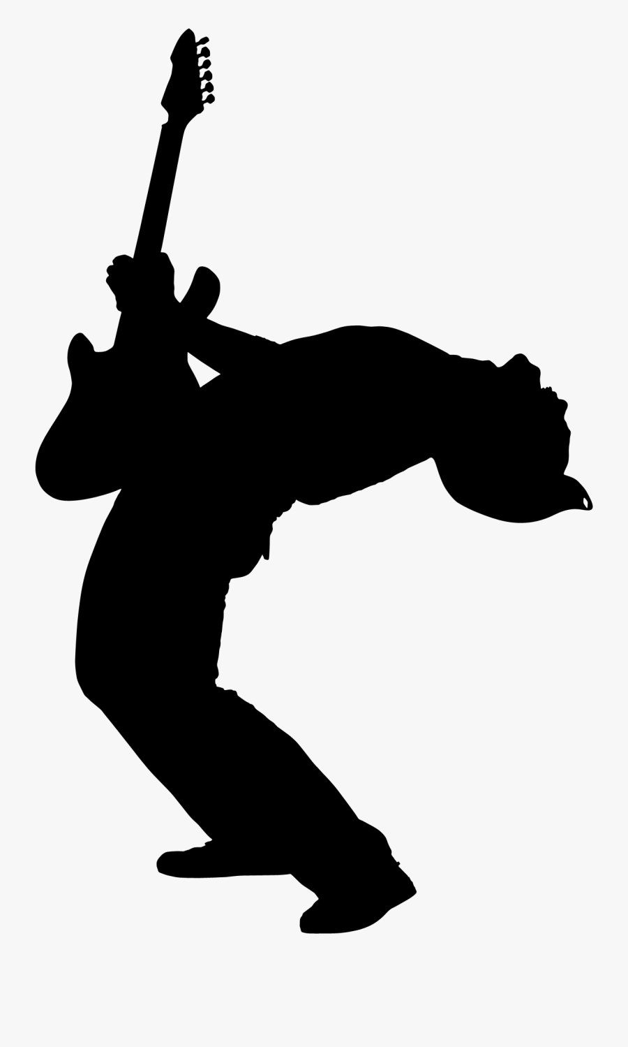Silhouette Shadow Logo Spread The Word Some - Rock Guitarist Silhouette, Transparent Clipart