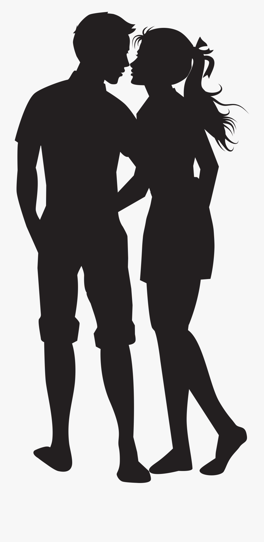 Wedding Love Couple Silhouettes Clip Art - Couple Png, Transparent Clipart