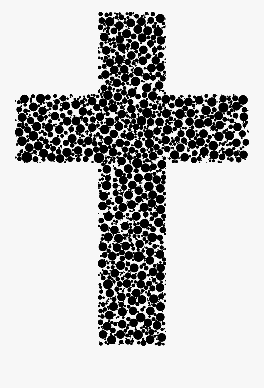 Cross Circles Black And White Download - Black And White Abstract Cross, Transparent Clipart