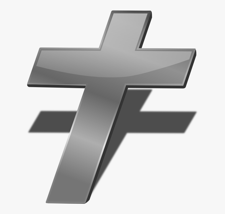Clipart - Cross - 3d Cross With Shadow, Transparent Clipart