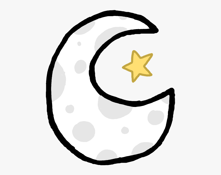 Moon Star Luna Estrella Estrellas Stars - Melonheadz Luna Para Colorear, Transparent Clipart