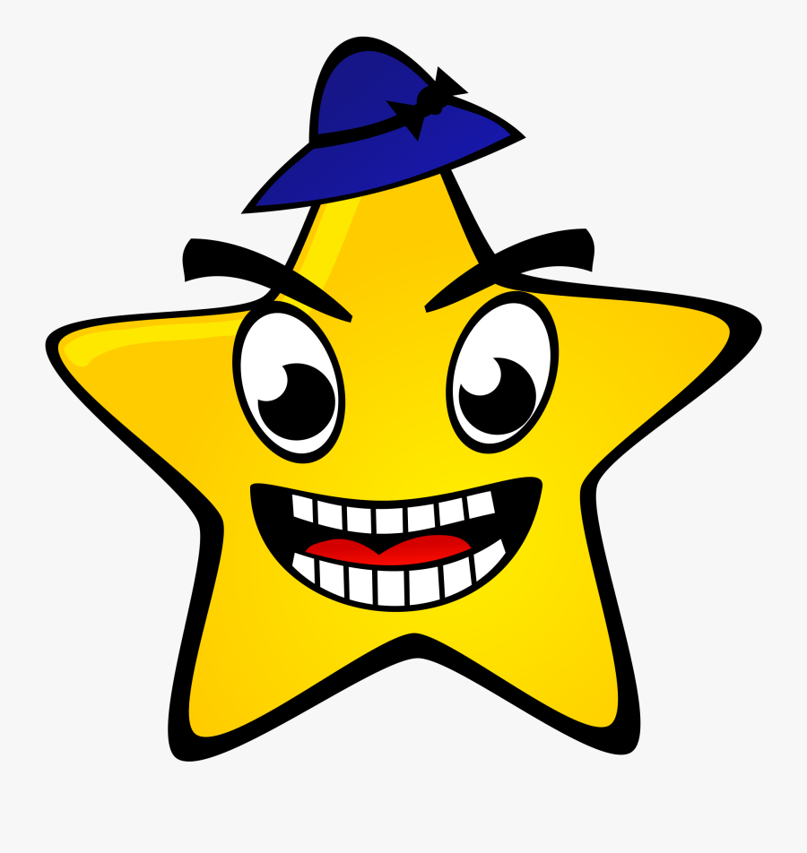 Stars Clipart Night Sky - Star Clipart With Hat, Transparent Clipart