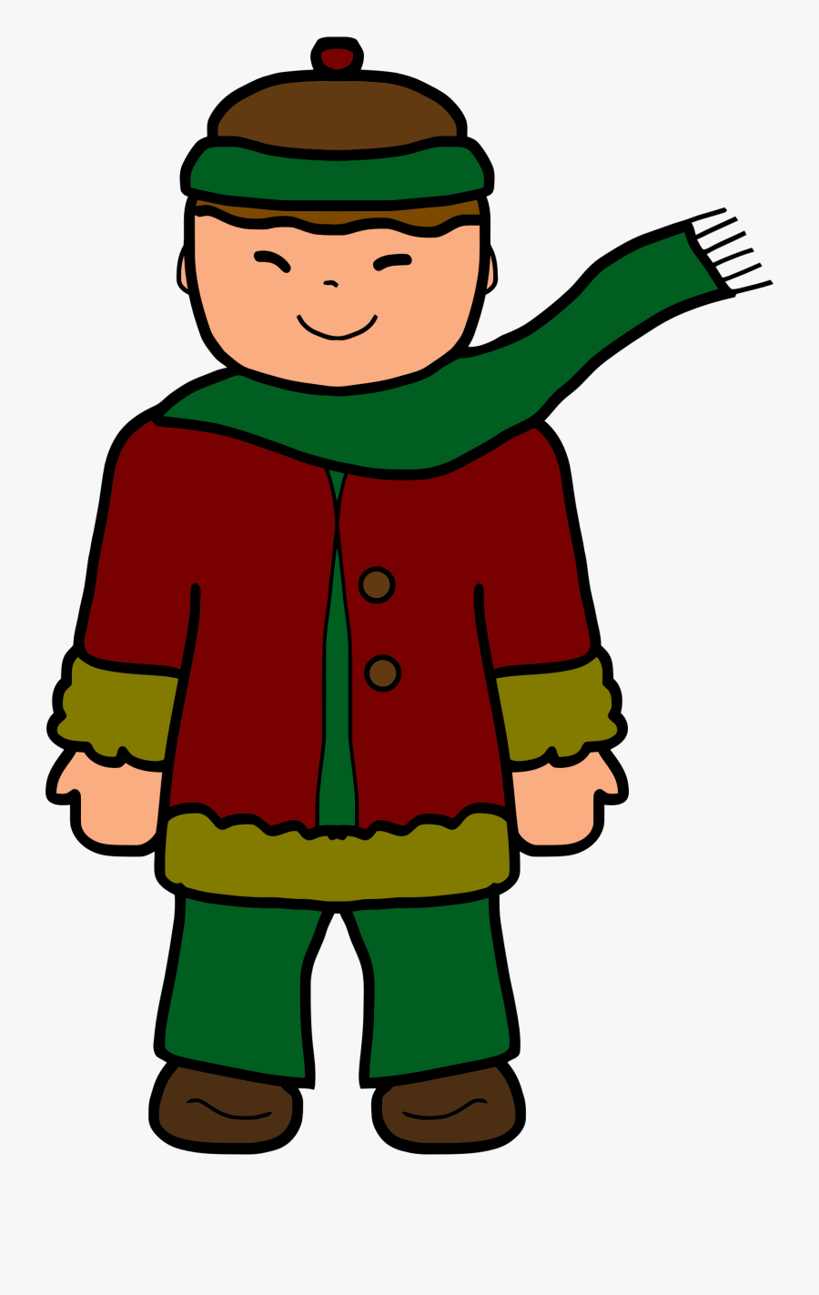 Standing,boy,toddler - Clipart Of Boy In Winter, Transparent Clipart