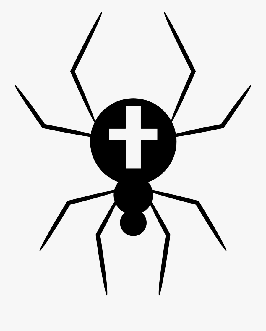 Cross Spider - Spider Stencil, Transparent Clipart