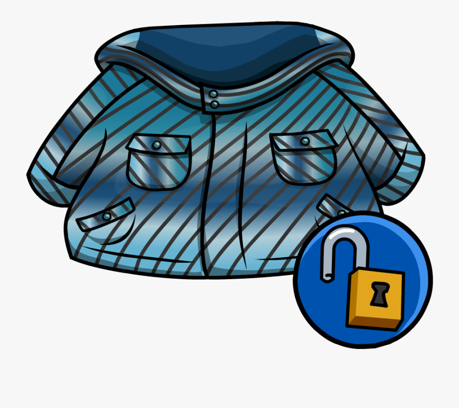 Image Winter Jacket Png - Club Penguin Blue Jacket, Transparent Clipart