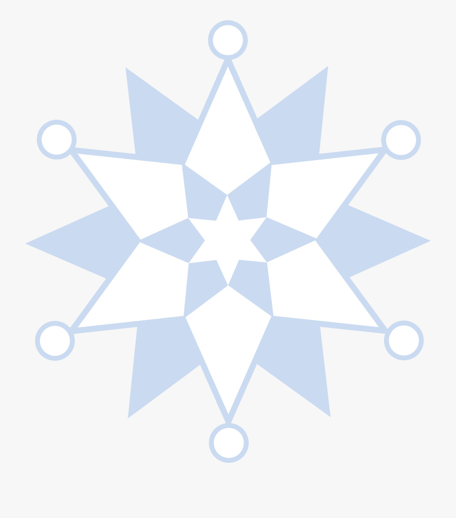 Winter Snowflake Pattern - Rectangular Flag Of Nepal, Transparent Clipart