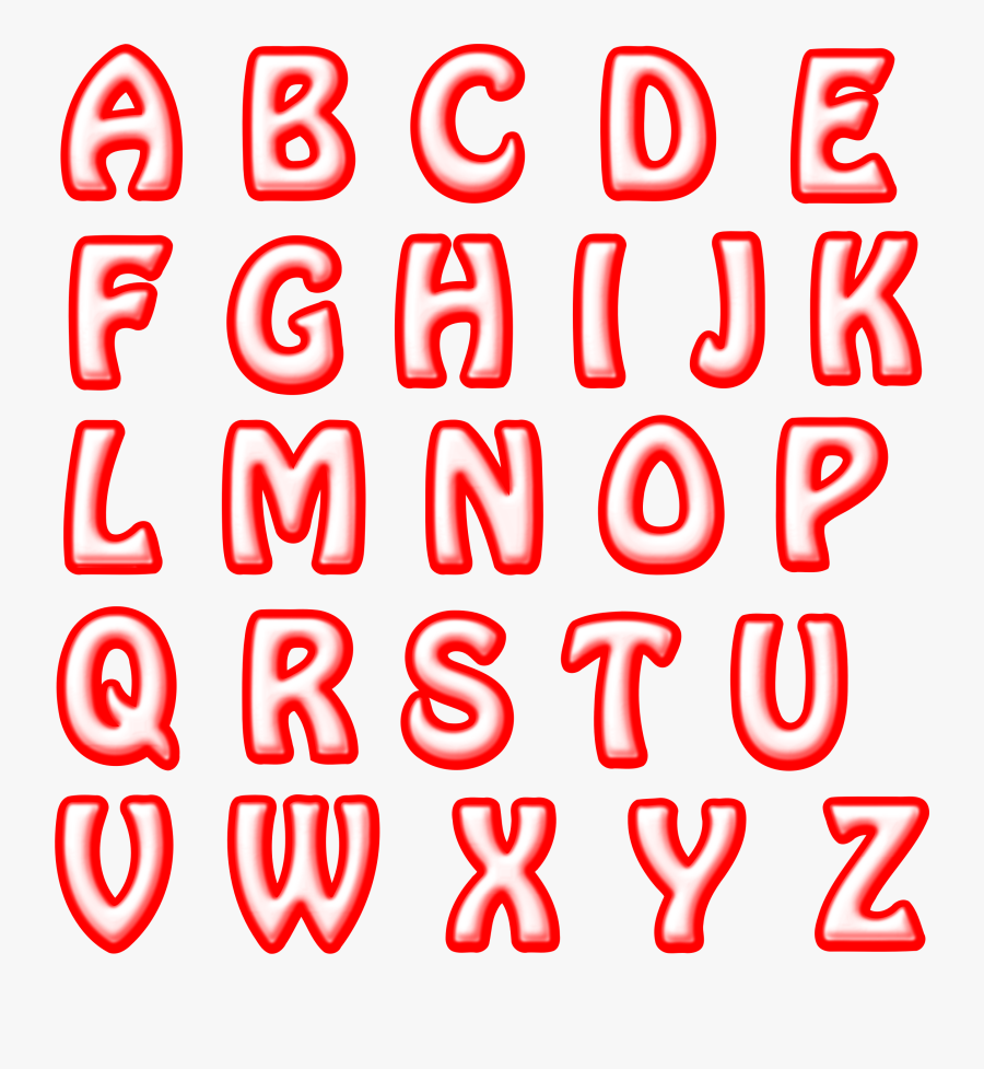 Thumb Image - Red Alphabet Clip Art, Transparent Clipart