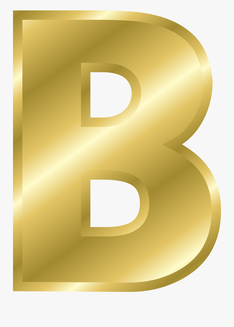 Clipart - Gold Letter B Png, Transparent Clipart