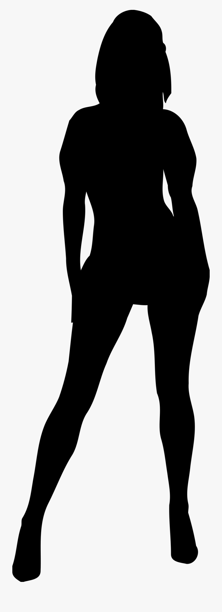 Woman Silhouette Big Image - Silhouette Of Cat Woman, Transparent Clipart