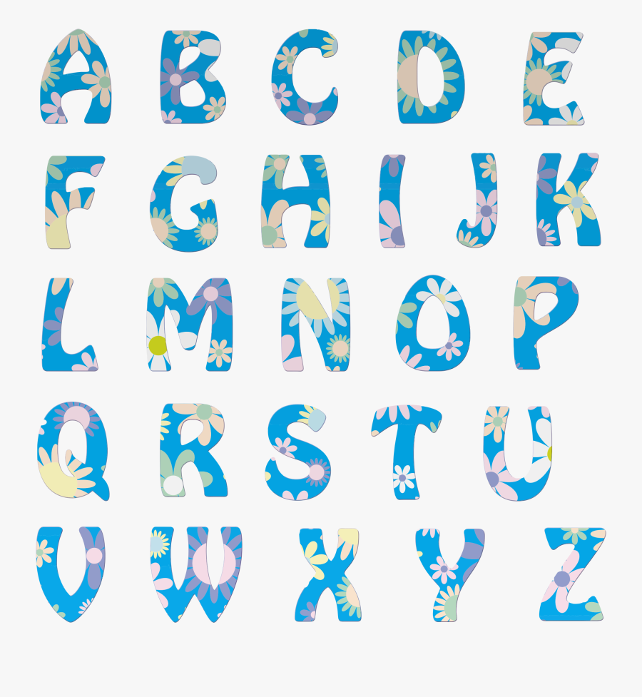 Clipart - Blue Alphabet Png, Transparent Clipart