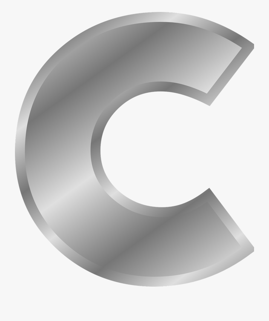Effect Letters Alphabet Silver C Svg Clip Arts - Silver Letter C Png, Transparent Clipart