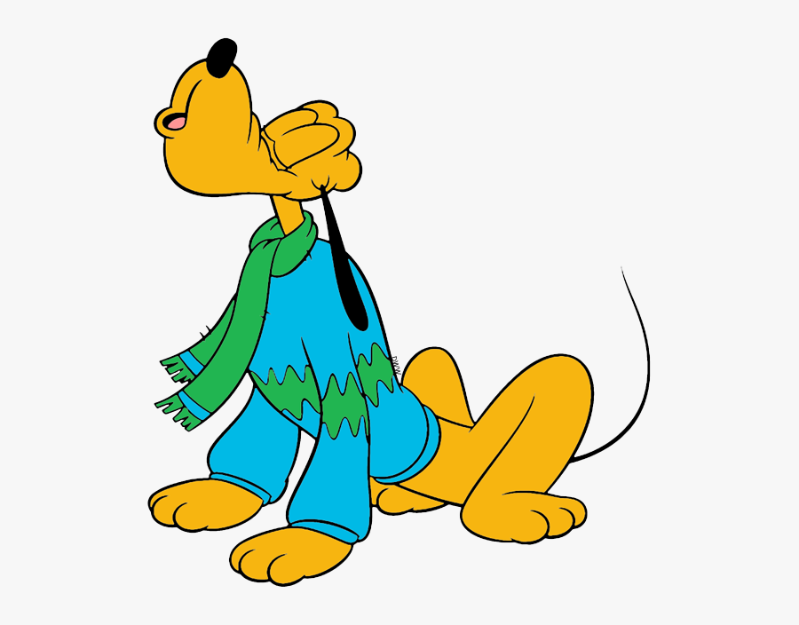 Disney Pluto Winter, Transparent Clipart