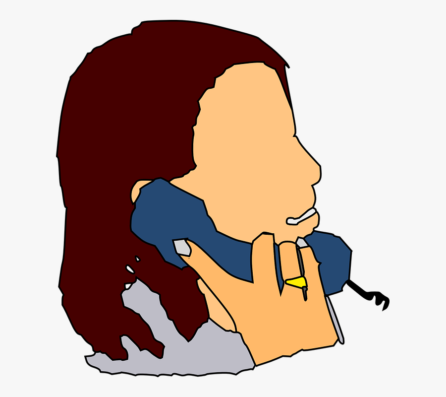 Clip Art Person On Phone, Transparent Clipart