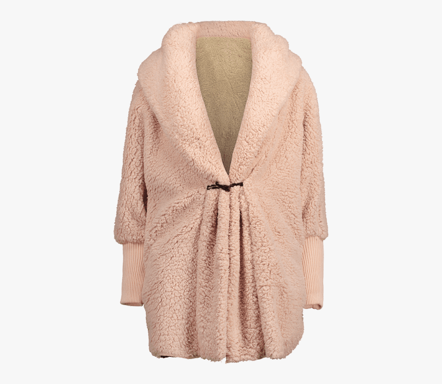 Oversized Fluffy Teddy Winter Coat - Cardigan, Transparent Clipart