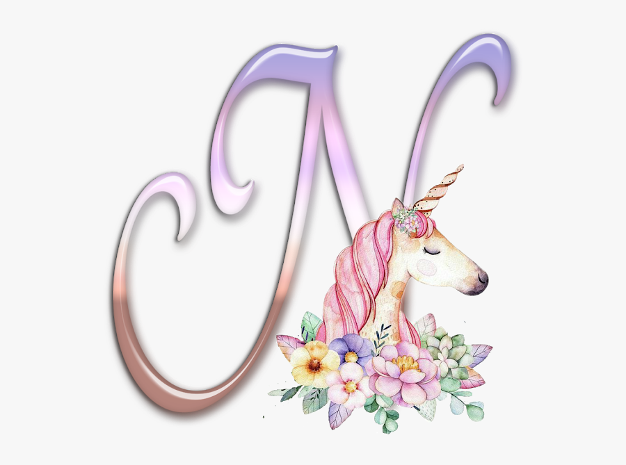 Unicorn Clipart Alphabet Letters - Unicornio Happy Birthday Unicorn, Transparent Clipart