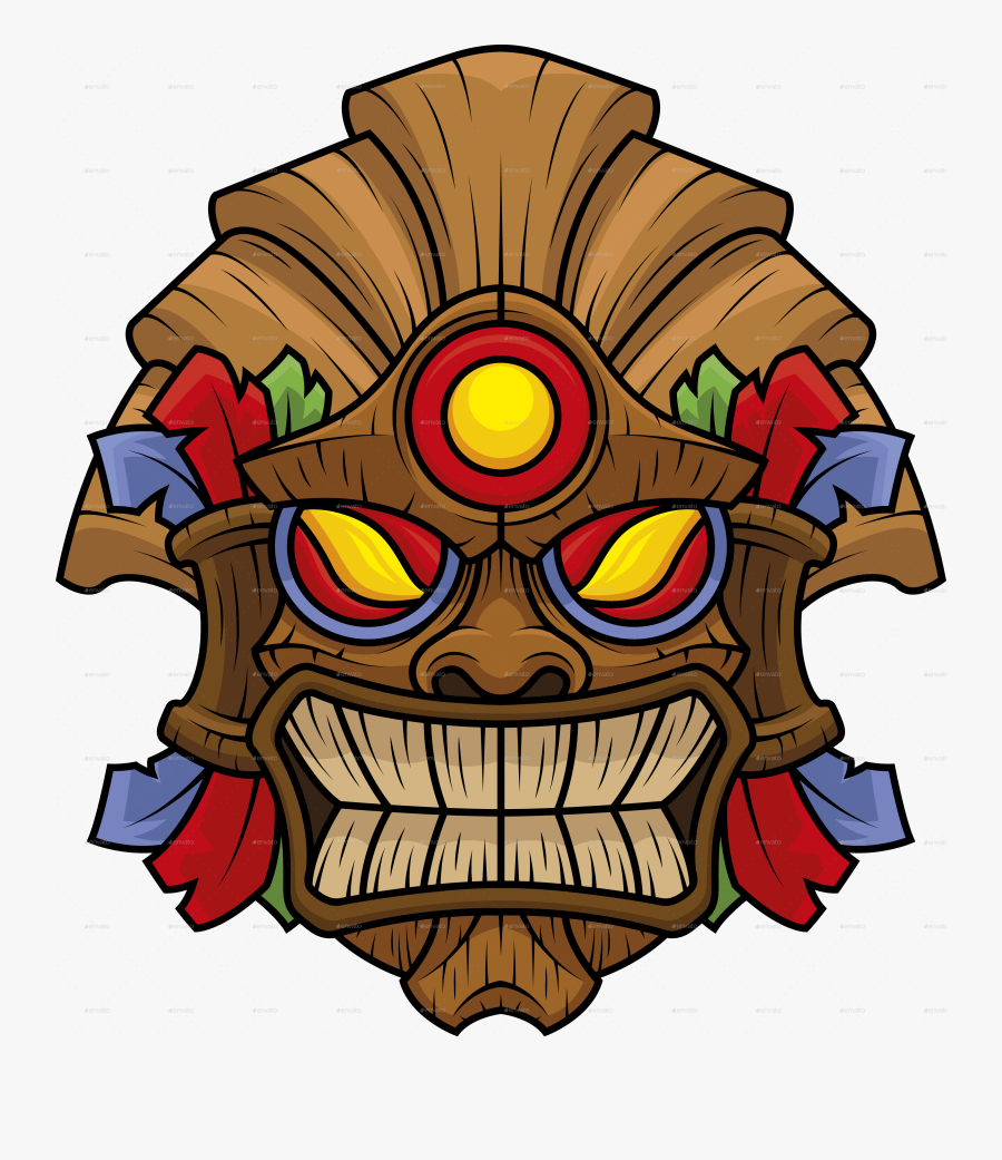 The Tiki Collection Vol - Transparent Background Tiki Head Clipart, Transparent Clipart