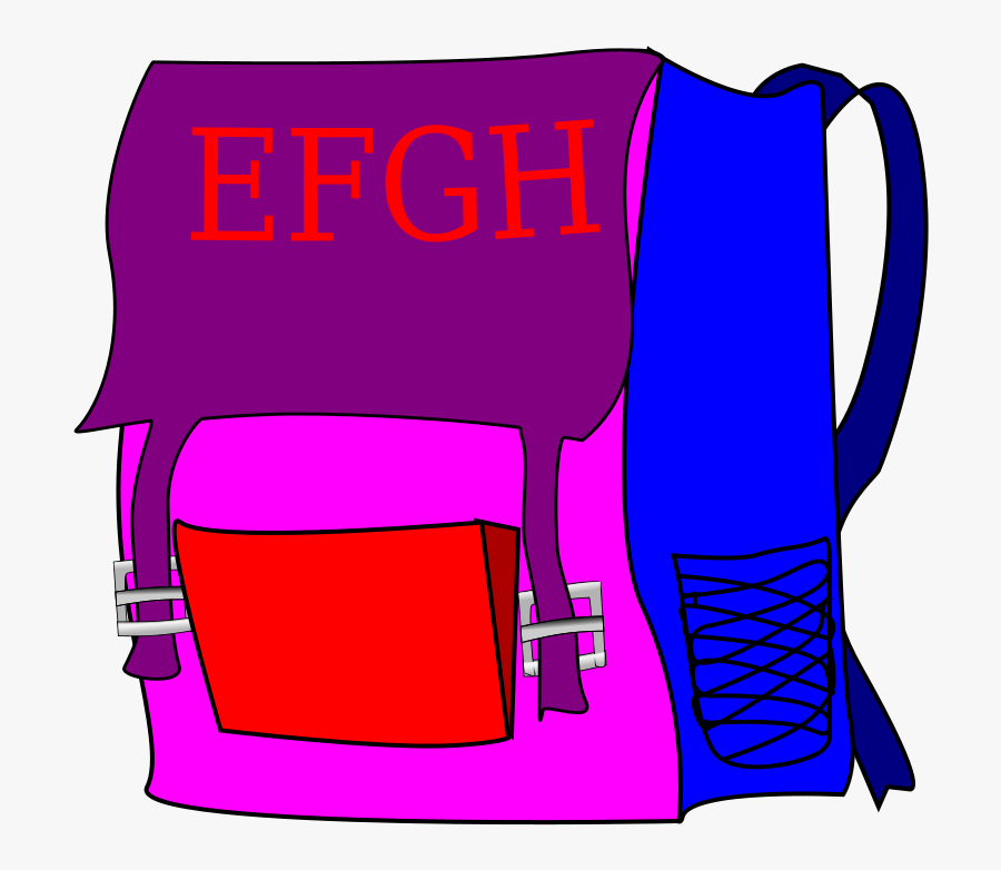 Backpack With Letters Svg Clip Arts - School Bag Clip Art, Transparent Clipart