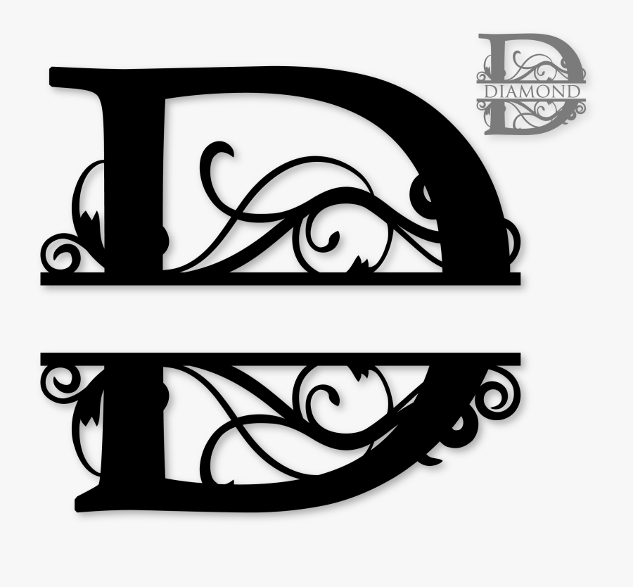 Letters Clipart Monogram - Split Monogram Font O, Transparent Clipart