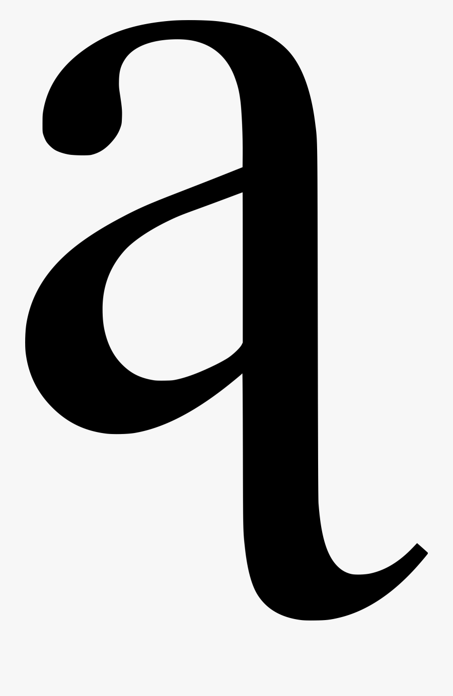 File Latin Small Letter A With U Turned Tail Svg Wikimedia, Transparent Clipart