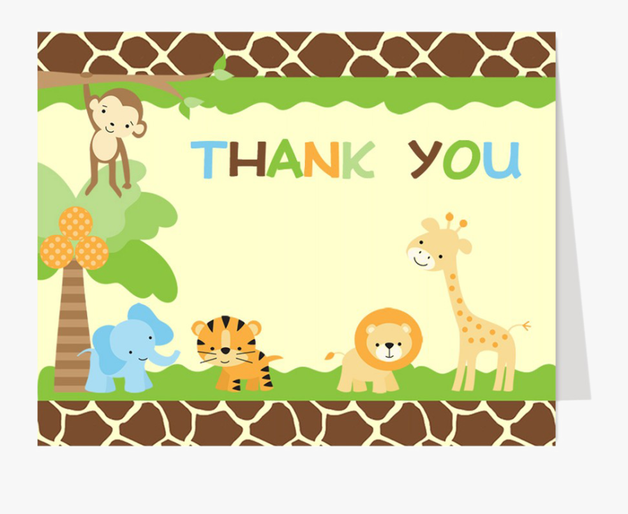 Jungle Safari Png Background Image Vector, Clipart, - Safari Theme Thank You Cards, Transparent Clipart