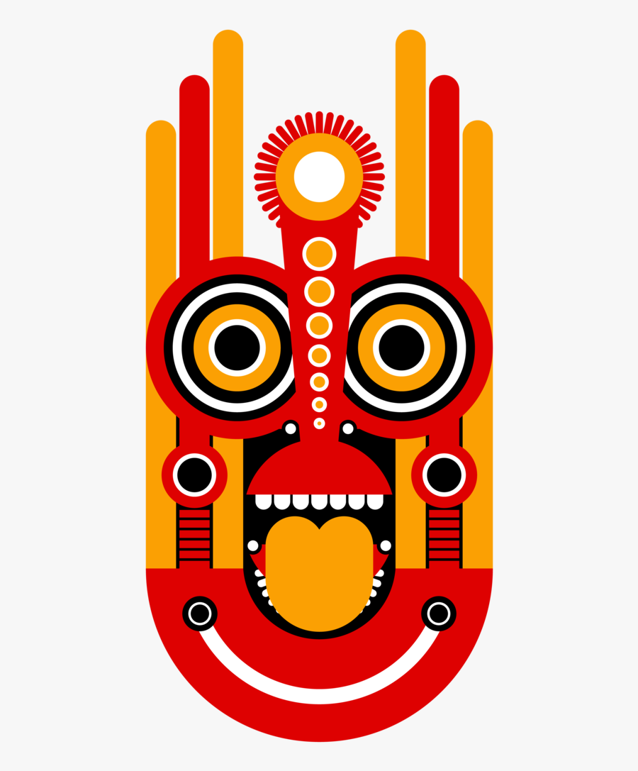 Tiki Mask Women"s Printed Tote Bag - Tiki Mask Woman, Transparent Clipart