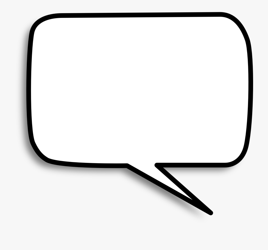 Talk Bubble Png - Square Speech Bubble White, Transparent Clipart