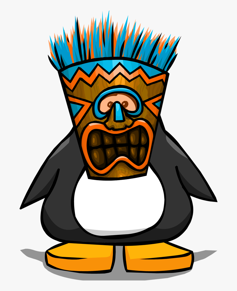 Blue Tiki Mask From A Player Card - Transparent Tiki Mask Png, Transparent Clipart