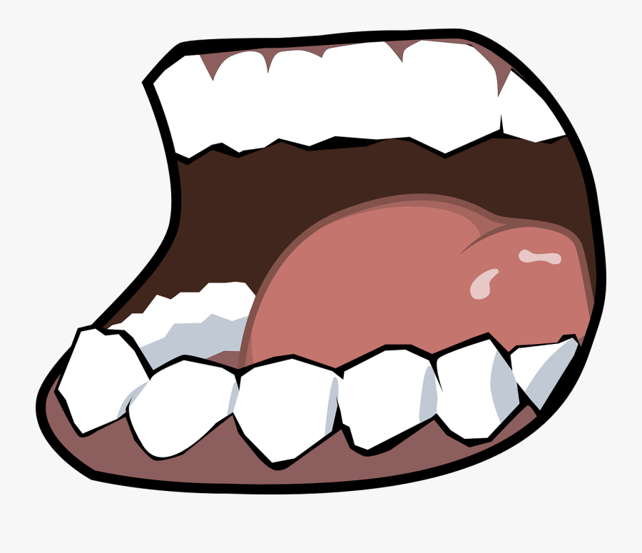 Talk, Say, Saying, Teeth, Tongue - Big Cartoon Mouth Png, Transparent Clipart