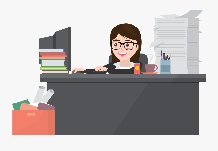 Transparent Crazy Man Clipart - Secretary Illustration Png, Transparent Clipart
