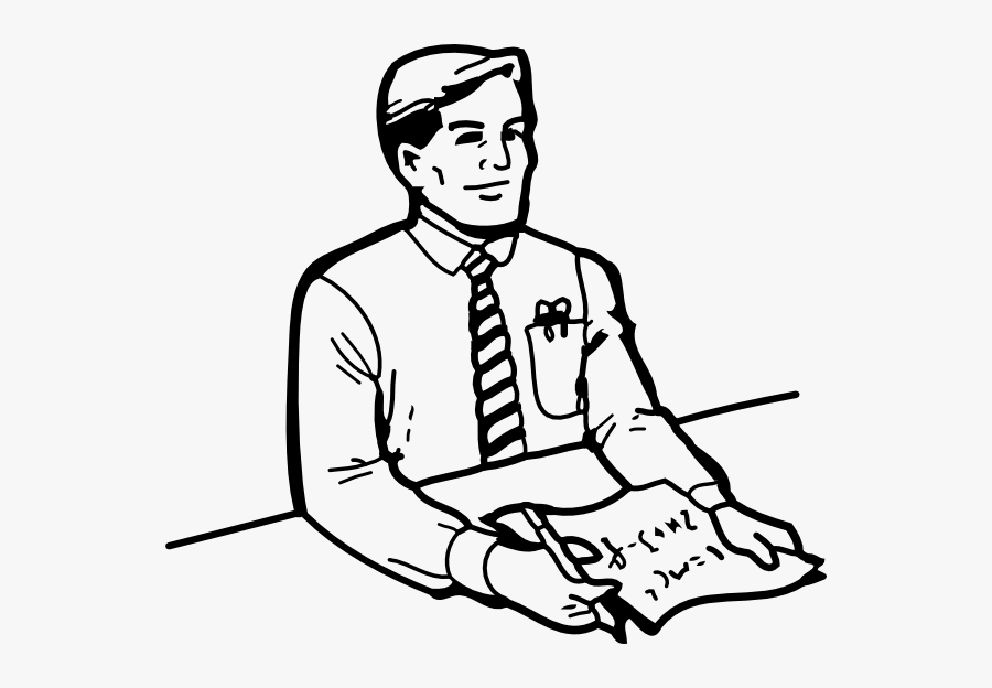 Secretary Image - Father Clipart Black And White, Transparent Clipart
