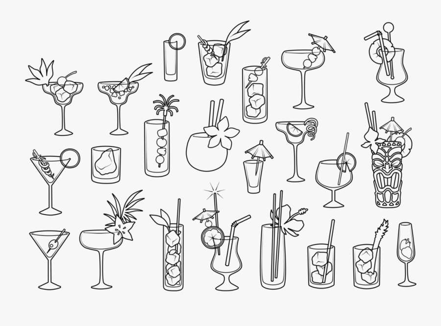 Cocktail Drawing At Getdrawings - Line Art, Transparent Clipart