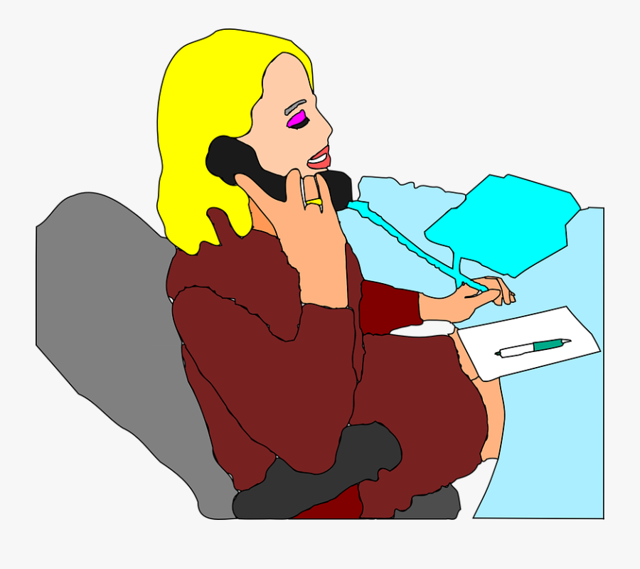 Secretary Answering Phone Svg Clip Arts - National Receptionist Day 2019, Transparent Clipart