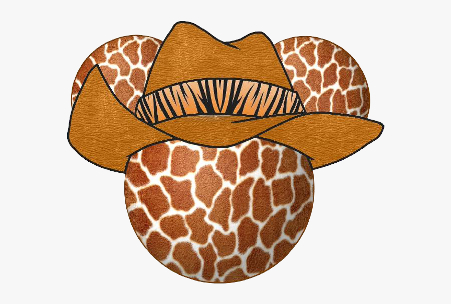 Transparent Leopard Print Clipart - Safari Giraffe Mickey Head, Transparent Clipart