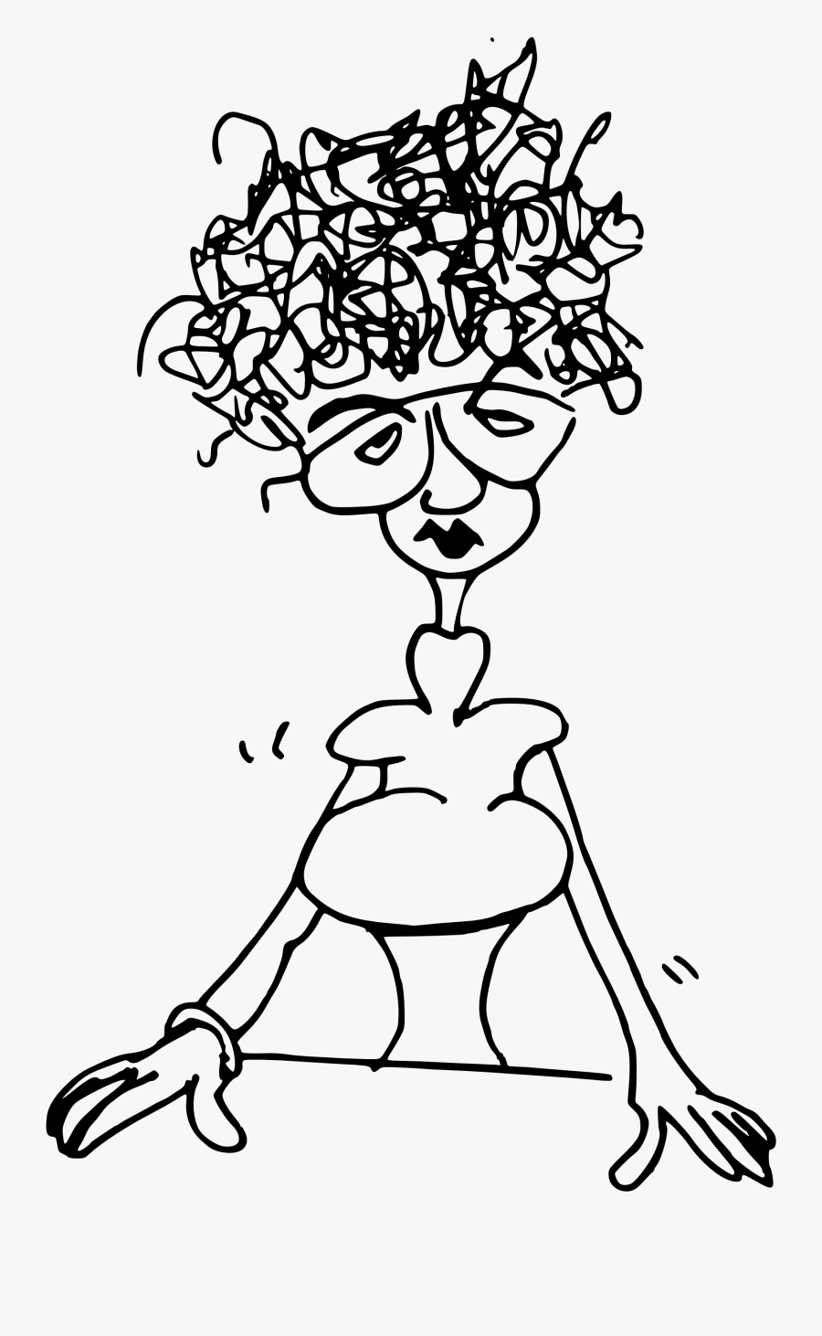 Busy Secretary Clipart - Secretary Doodle, Transparent Clipart