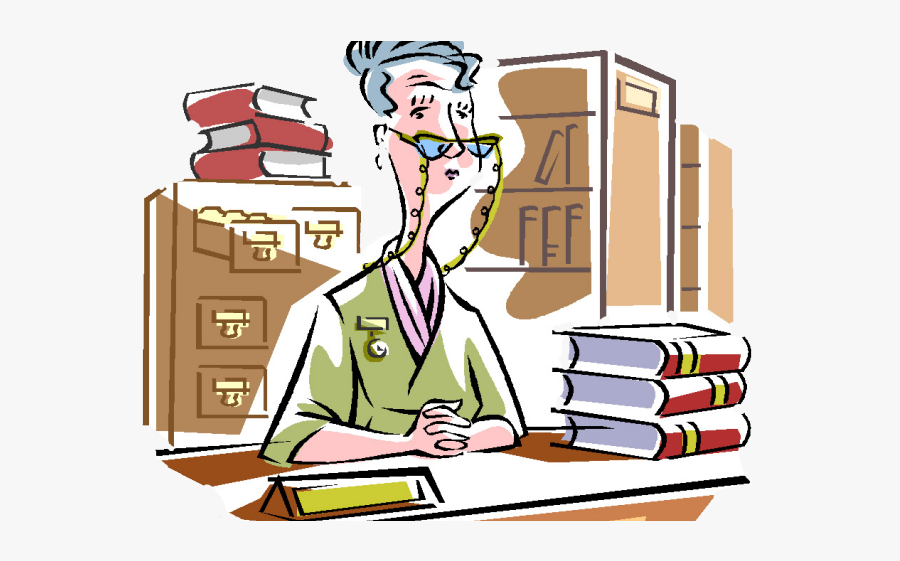Secretary Retirement Cliparts - Librarian Png, Transparent Clipart