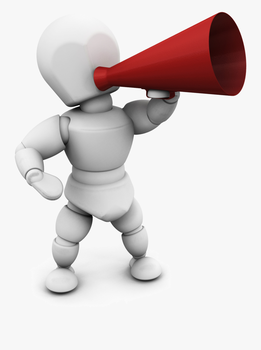 Stock Photography Megaphone 3d Rendering Illustration - Someone Shouting, Transparent Clipart