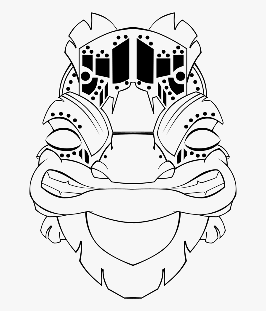 Tiki Mask Template Clipart Best - Desenhos De Mascaras Africanas, Transparent Clipart