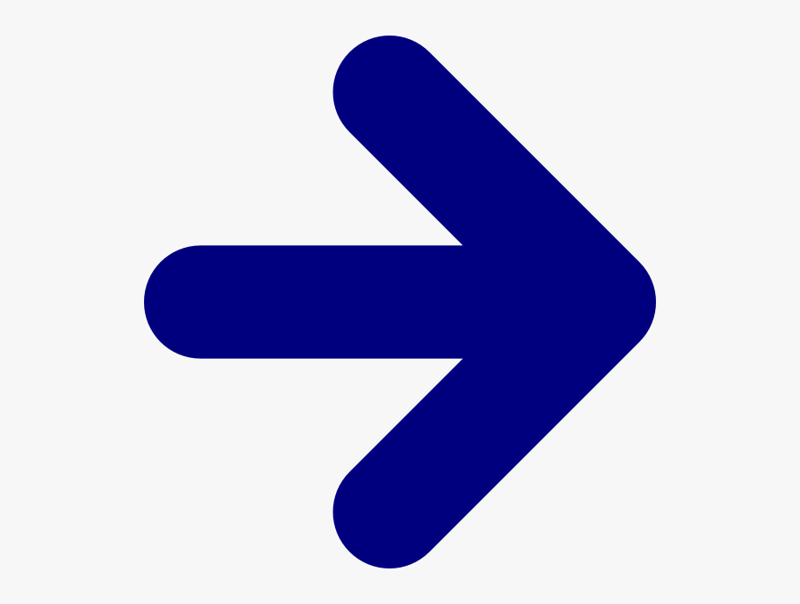 Megaphone Clipart Navy Blue - Dark Blue Arrow Transparent Background, Transparent Clipart