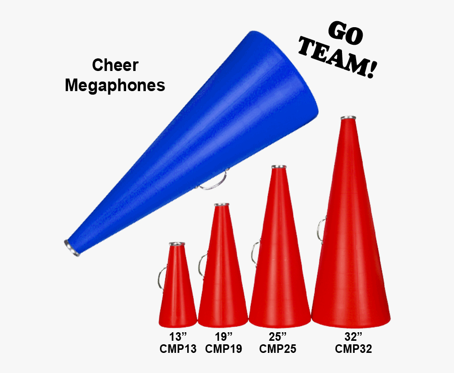 View - Go Team Megaphones, Transparent Clipart
