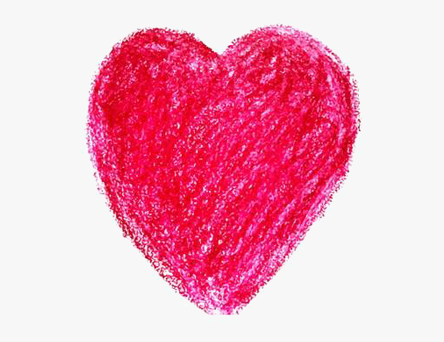 Crayon Heart Clipart - Child Drawn Heart, Transparent Clipart