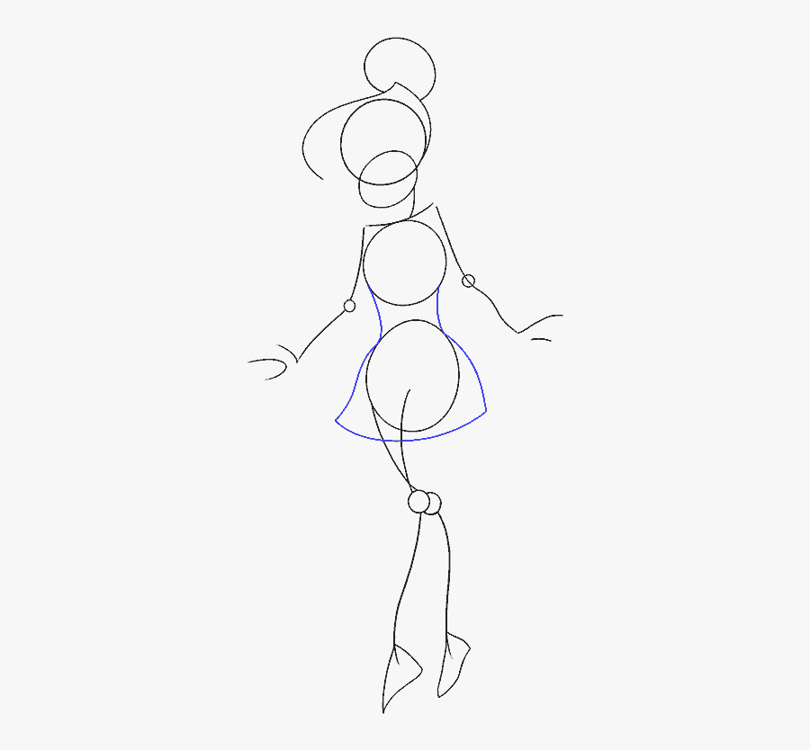 How To Draw Tinkerbell Easy Drawing Guides - Line Art, Transparent Clipart