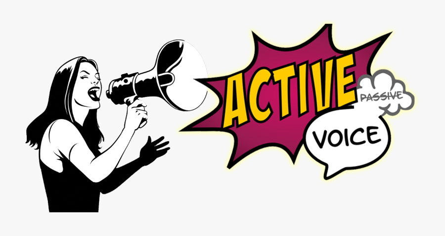 Megaphone Clipart Amendment - Active And Passive Voice Clipart, Transparent Clipart