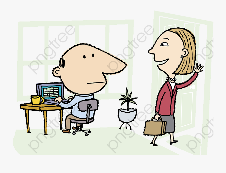 Goodbye Clipart Work - รูป การ์ตูน โบกมือ ลา, Transparent Clipart