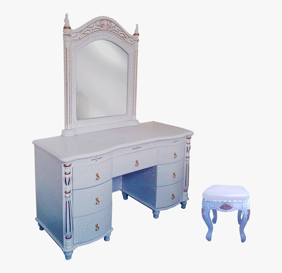 Dresser With Stool - Dresser, Transparent Clipart