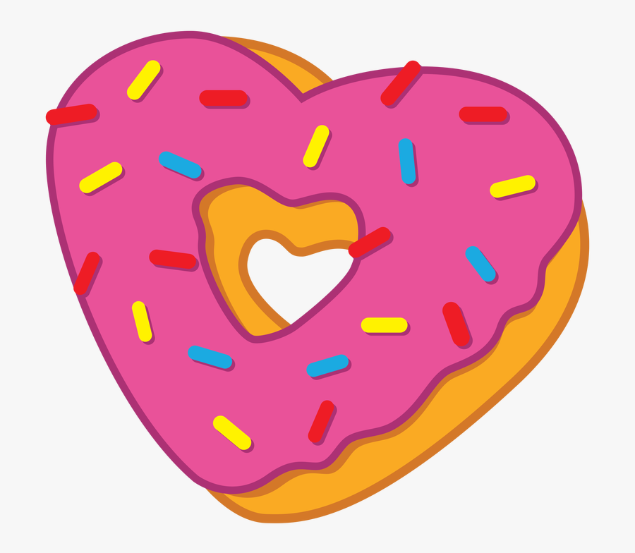 Heart Clipart Donut - Donut Clip Art Heart, Transparent Clipart