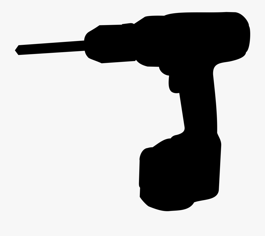 Clipart Perceuse Big - Drill Silhouette Clip Art, Transparent Clipart