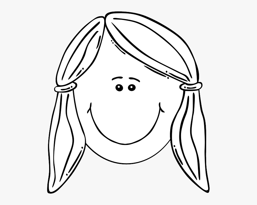 Girl Face Clip Art Black And White