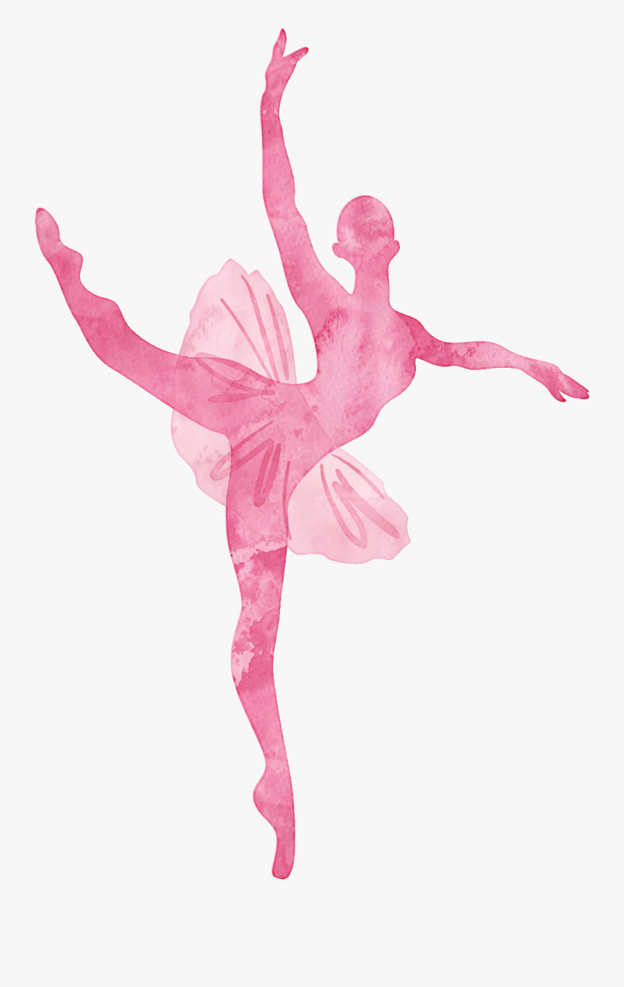 Ballet Painting Dance Girl - Pink Ballet Dancer Clip Art, Transparent Clipart