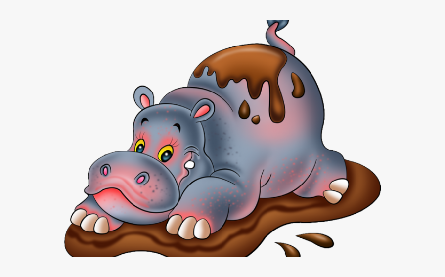 Hippo Mud Clipart - Hippo In Mud Clipart, Transparent Clipart