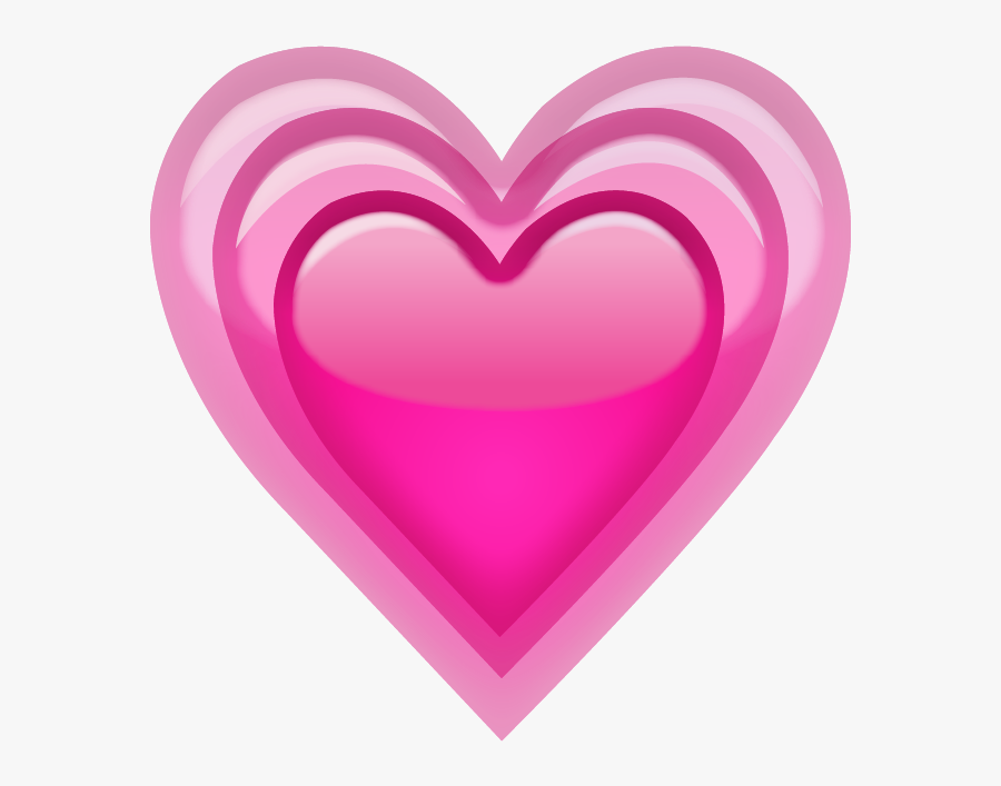 Transparent Pink Heart Clipart - Pink Love Heart Emoji, Transparent Clipart